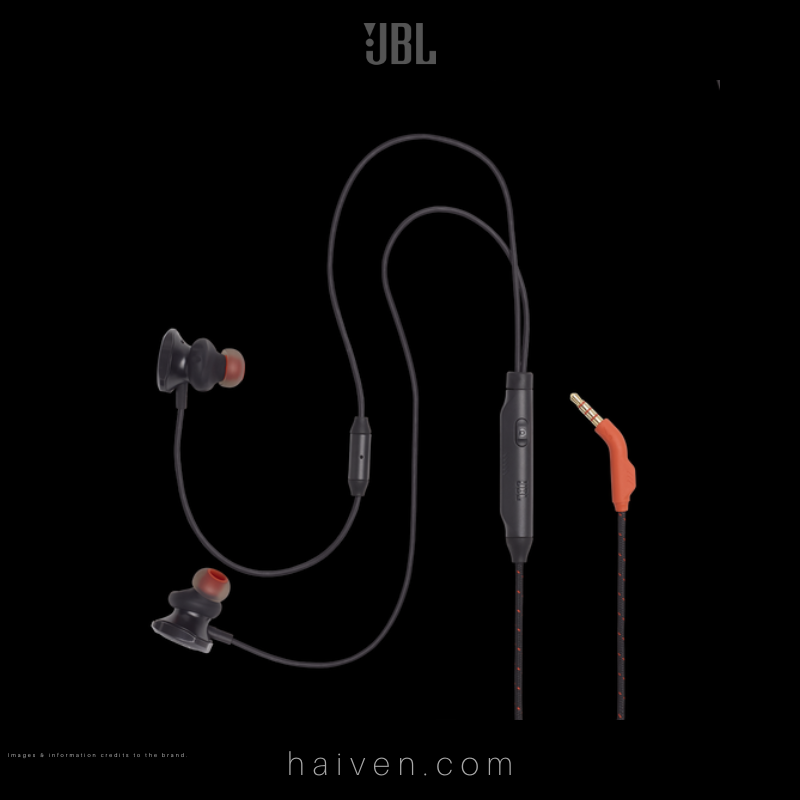 JBL Quantum 50 Wired In-Ear Gaming Headset with Volume Slider and Mic Mute