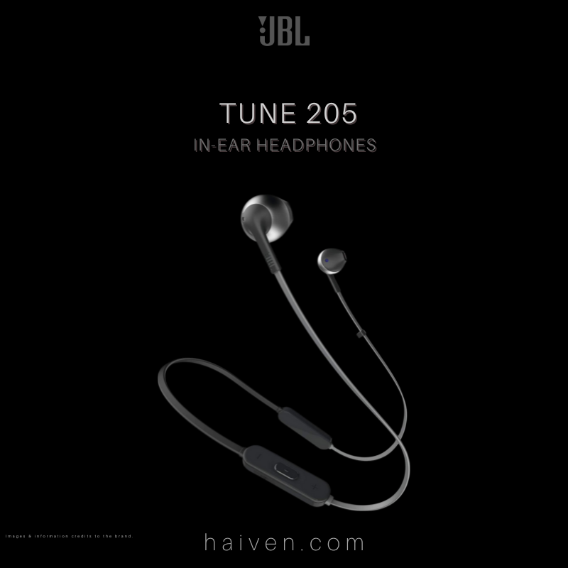JBL T205 Wireless In-Ear Headphones Black