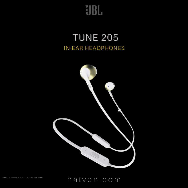 JBL T205 Wireless In-Ear Headphones Gold