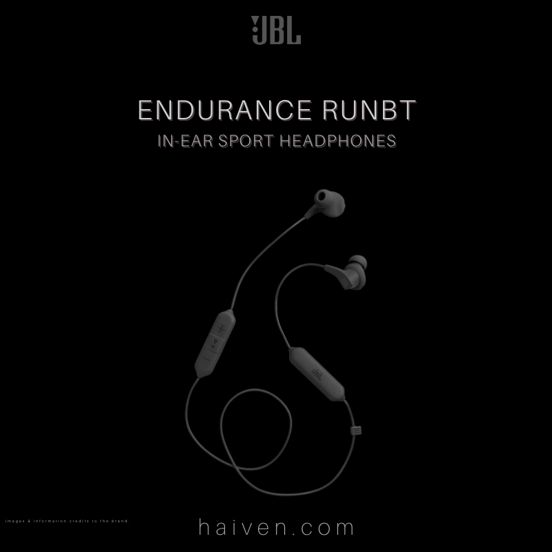 JBL Endurance RUN BT Sweatproof Wireless Sport In-Ear Headphones Black
