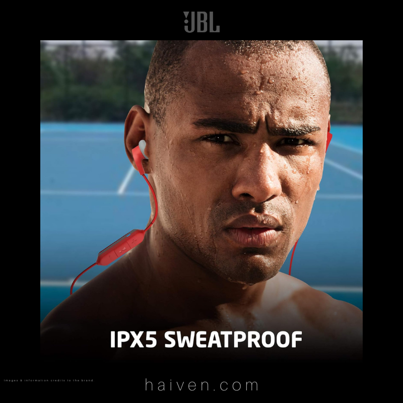 JBL Endurance RUN BT Sweatproof Wireless Sport In-Ear Headphones Red
