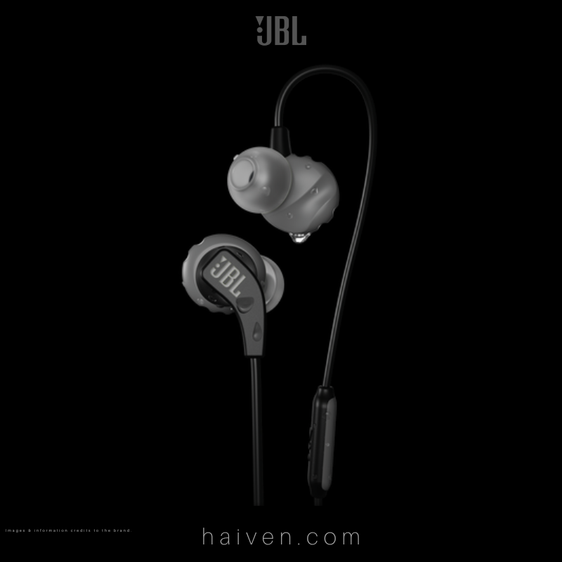 JBL Endurance RUN Sweatproof Wired Sports In-Ear Headphones Black