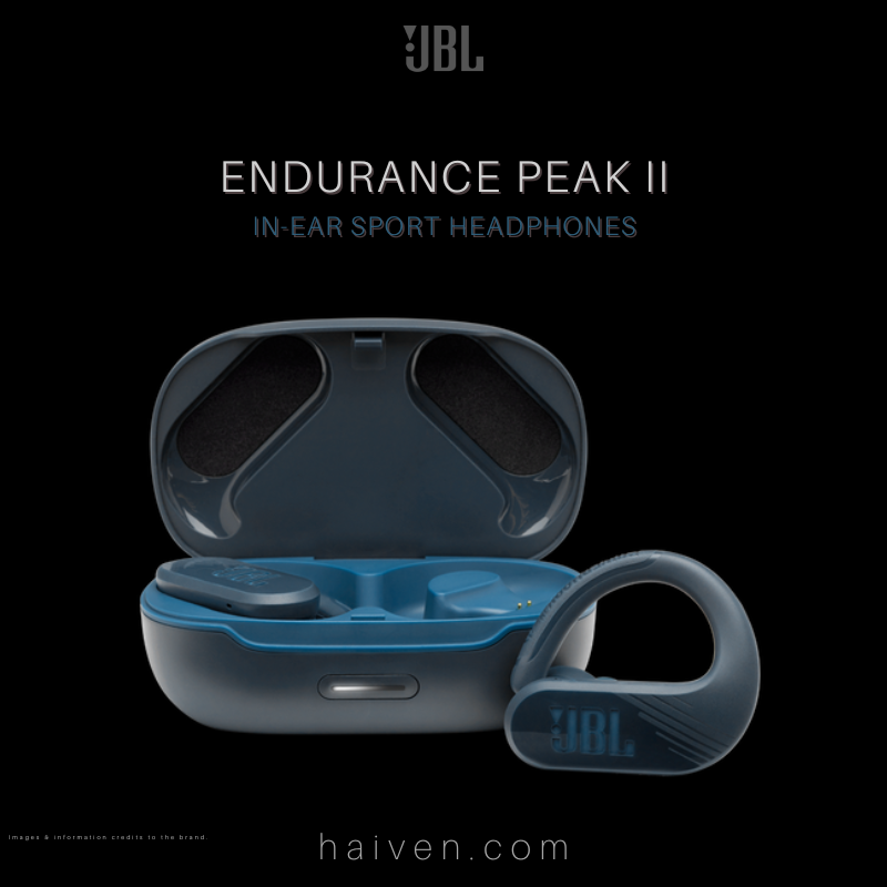 JBL Endurance PEAK II Waterproof True Wireless In-Ear Sport Headphones Blue