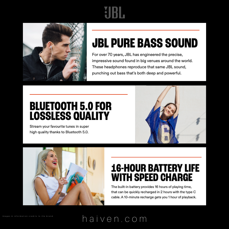 JBL Wireless In-Ear Headphone T125BT Black