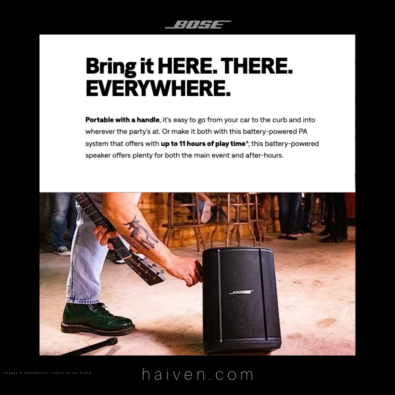 Bose S1 Pro+ Portable Bluetooth Speaker System Black