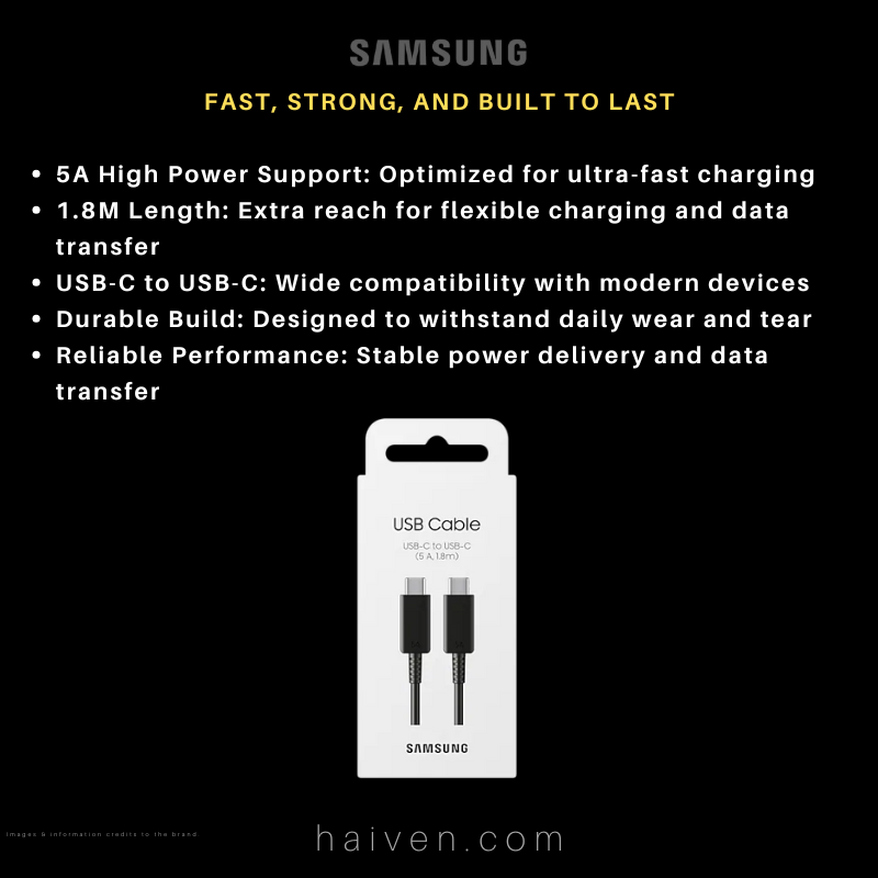 Samsung USB-C to USB-C 5A 1.8M Cable