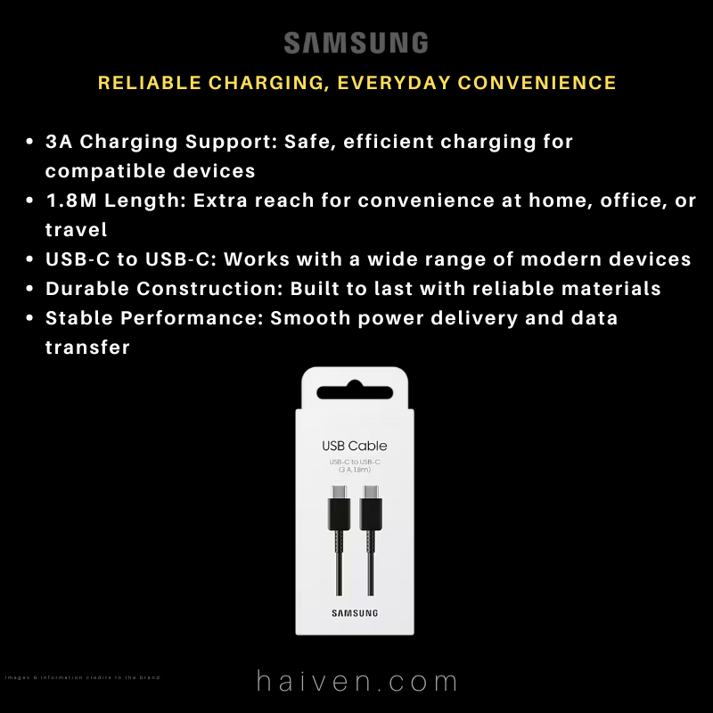 Samsung USB-C to USB-C 3A 1.8M Cable