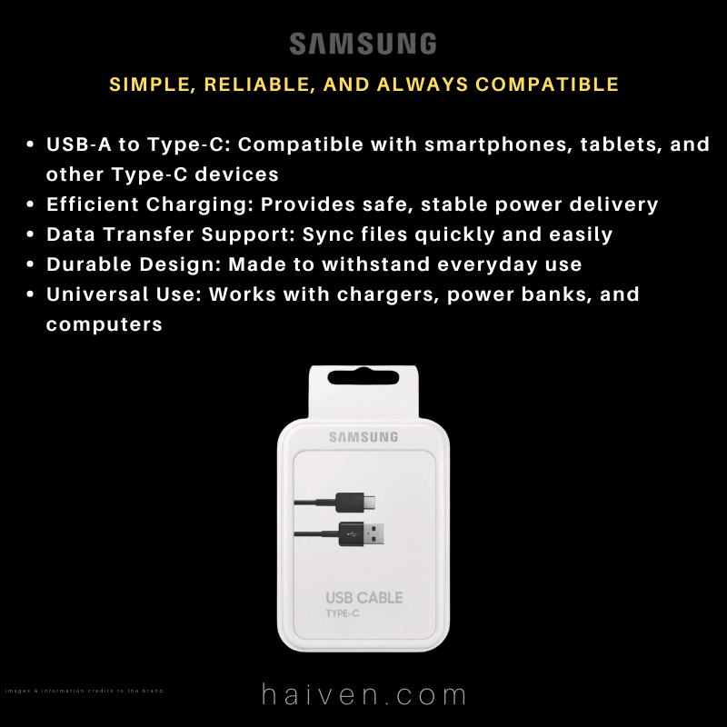 Samsung USB-A to Type-C Cable