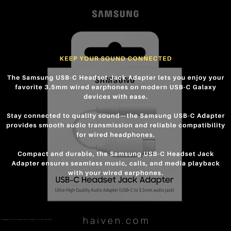 Samsung USB-C Headset Jack Adapter