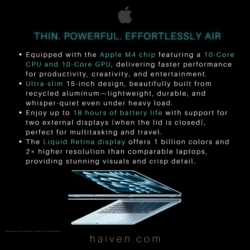 Apple MacBook Air 15-Inch M4 16GB 512GB