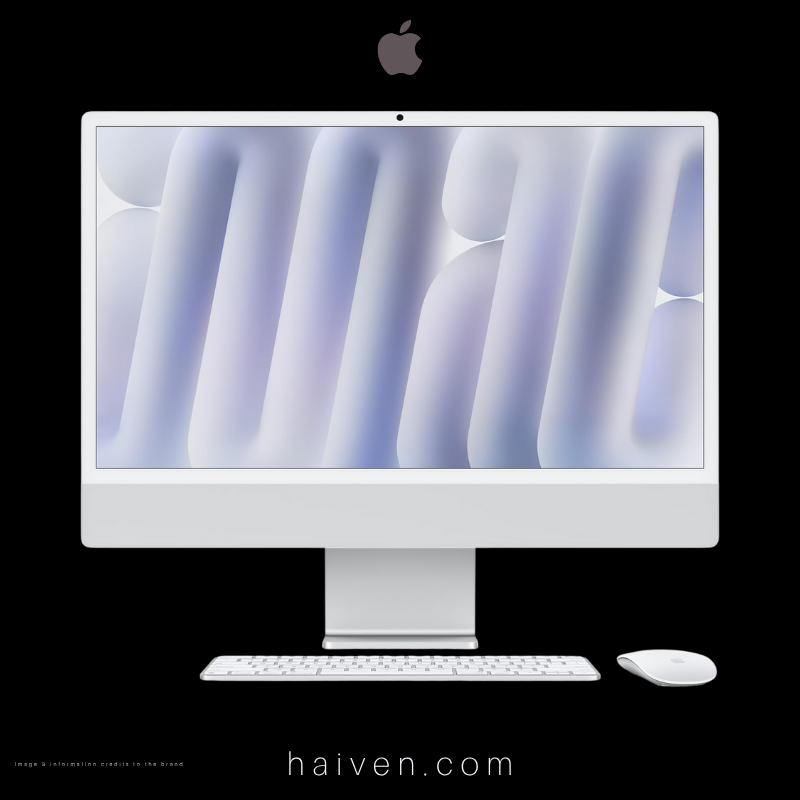 Apple iMac 24" M4 2024, 10-Core CPU / 10-Core GPU, 16GB, 256GB, Nano Texture Glass, Silver