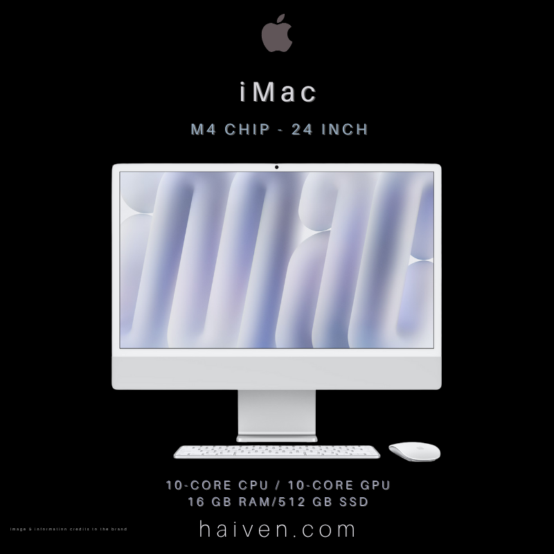 Apple iMac 24 inch B/A M4, 10-Core CPU / 10-Core GPU, 16GB, 512GB