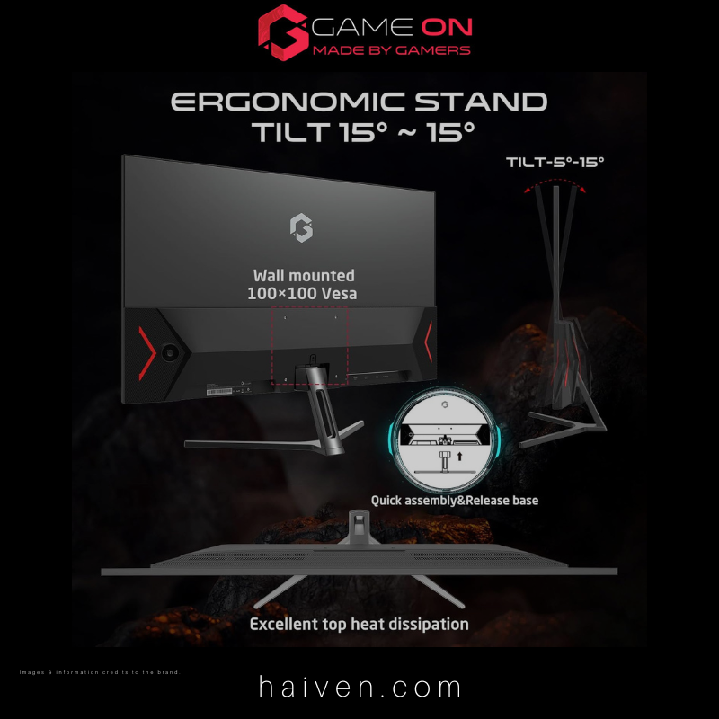 Gameon GOE24FHD165 24-Inch FHD Gaming Monitor 165Hz Black