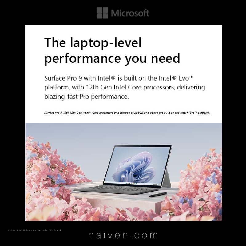 Microsoft Surface Pro 9 – 13" (i7, 32GB, 1TB, Platinum, QLQ-00007, Windows 11 Pro, TRA Version)