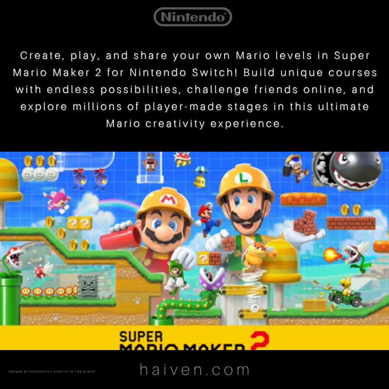 Nintendo Switch Super Mario Maker 2 Game Card