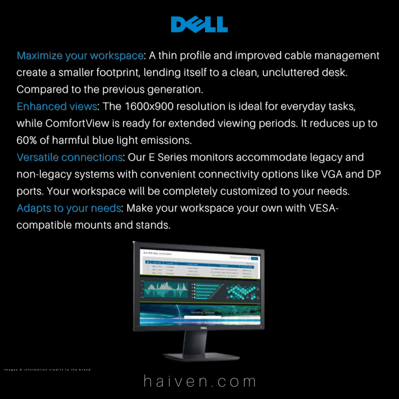 Dell E2020H 19.5-Inch LED Monitor