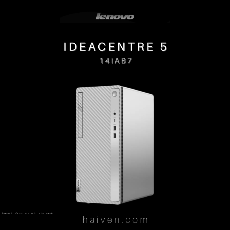 Lenovo IdeaCentre 5 (14IAB7) Desktop – Core i7, 8GB, 1TB HDD, DOS