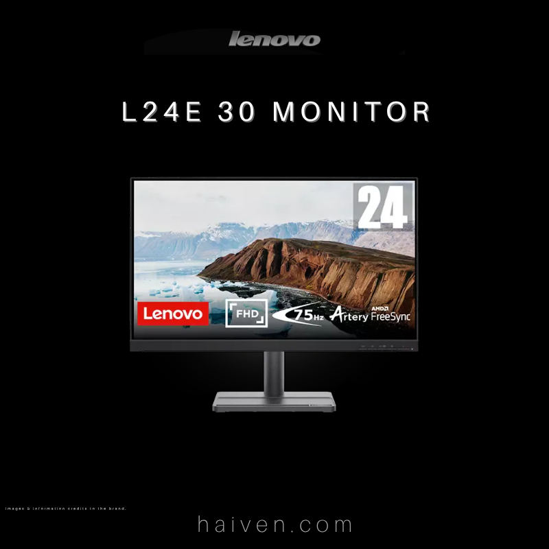 Lenovo L24e-30 23.8” LED Monitor – Full HD Display