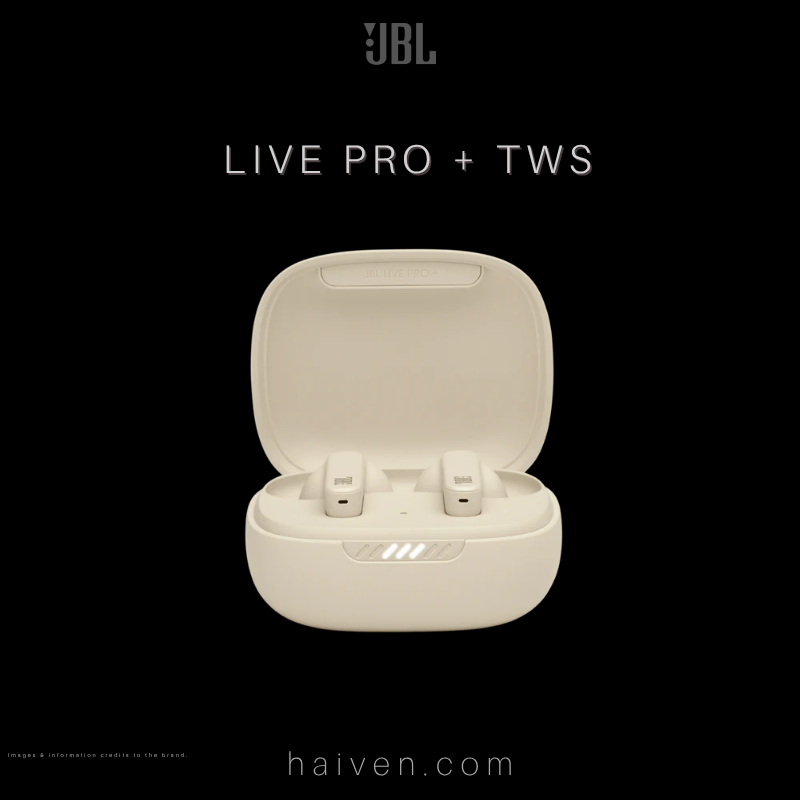 JBL Live Pro+ TWS True Wireless Noise Cancelling Earbuds Beige