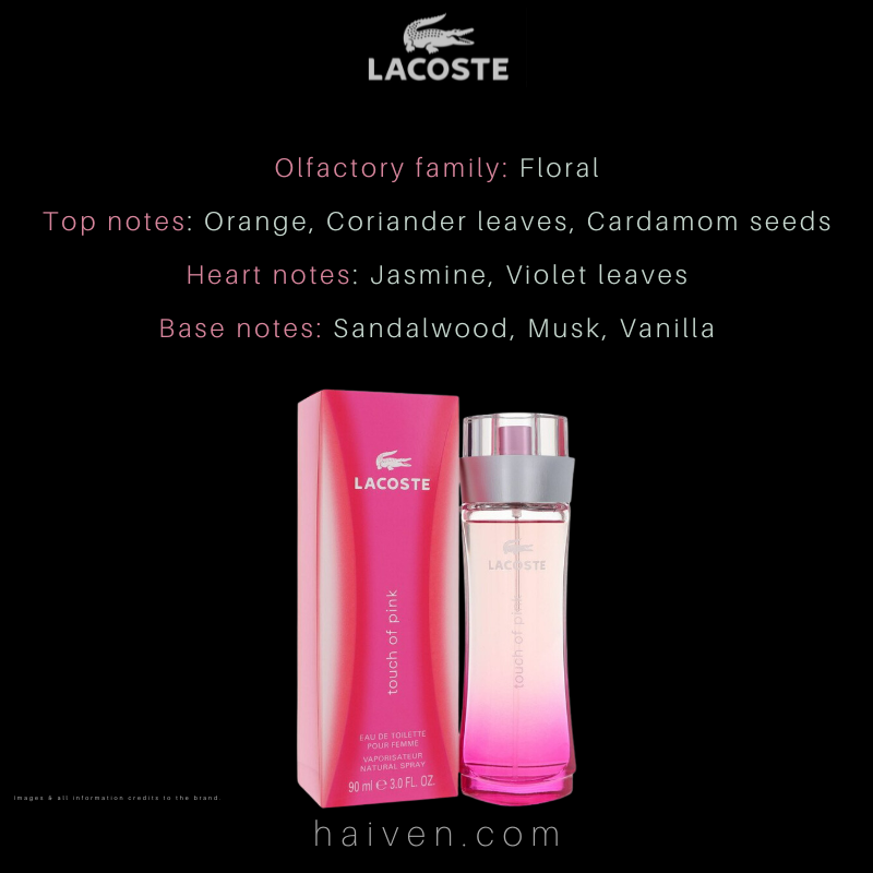 Lacoste Touch Of Pink (W) EDT 90ML