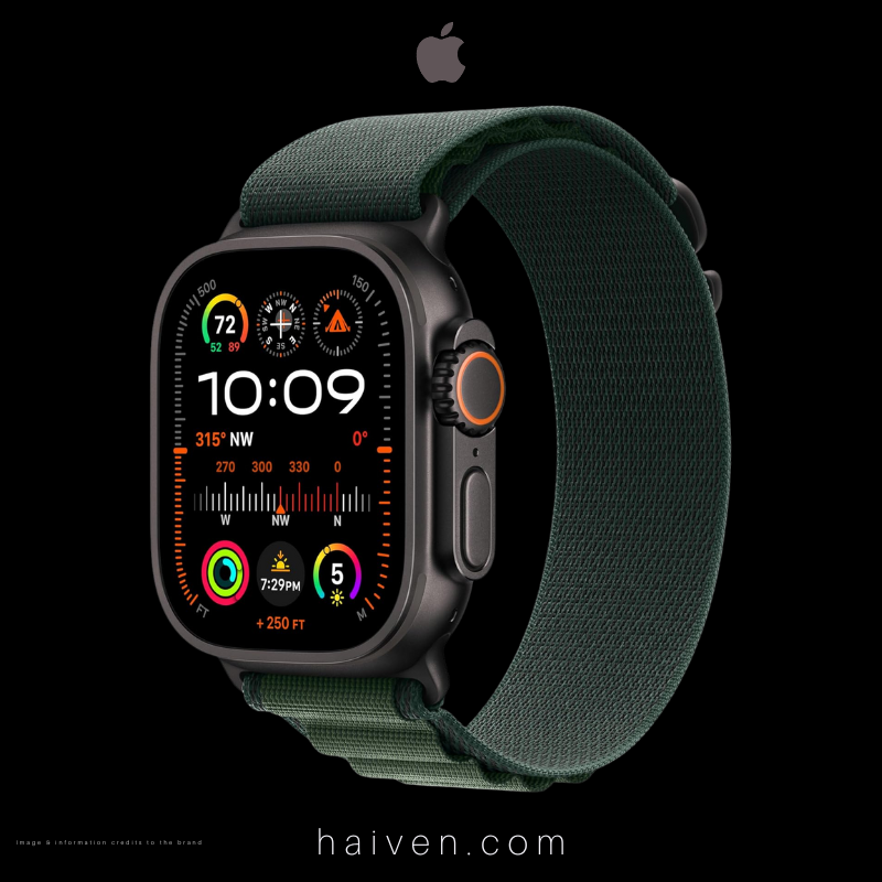 Apple Watch Ultra 2 49mm Titanium Black/Dark Green Alpine Loop (MX4R3)