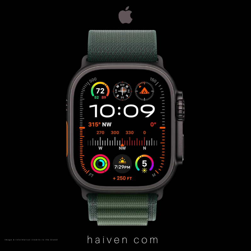 Apple Watch Ultra 2 49mm Titanium Black/Dark Green Alpine Loop (MX4R3)