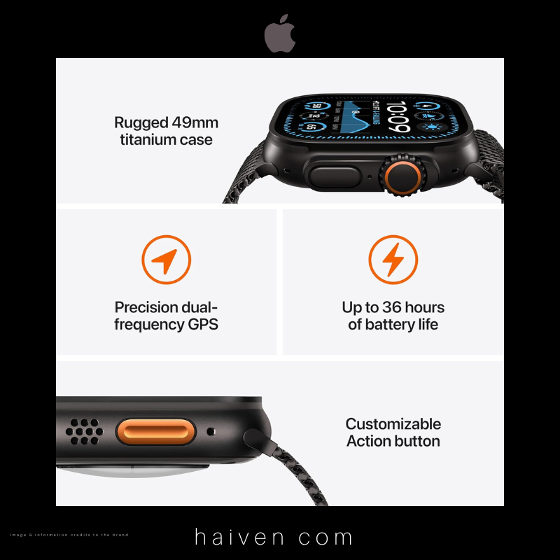 Apple Watch Ultra 2 49mm Titanium Black Trail Loop (MX4V3 ML)