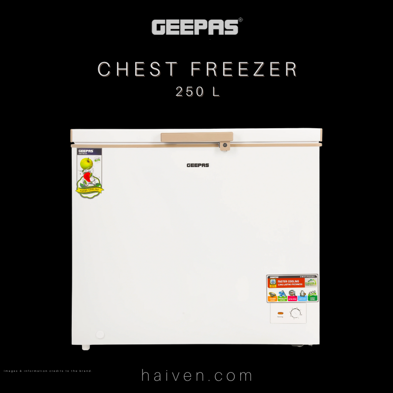 GEEPAS Chest Freezer 250L 