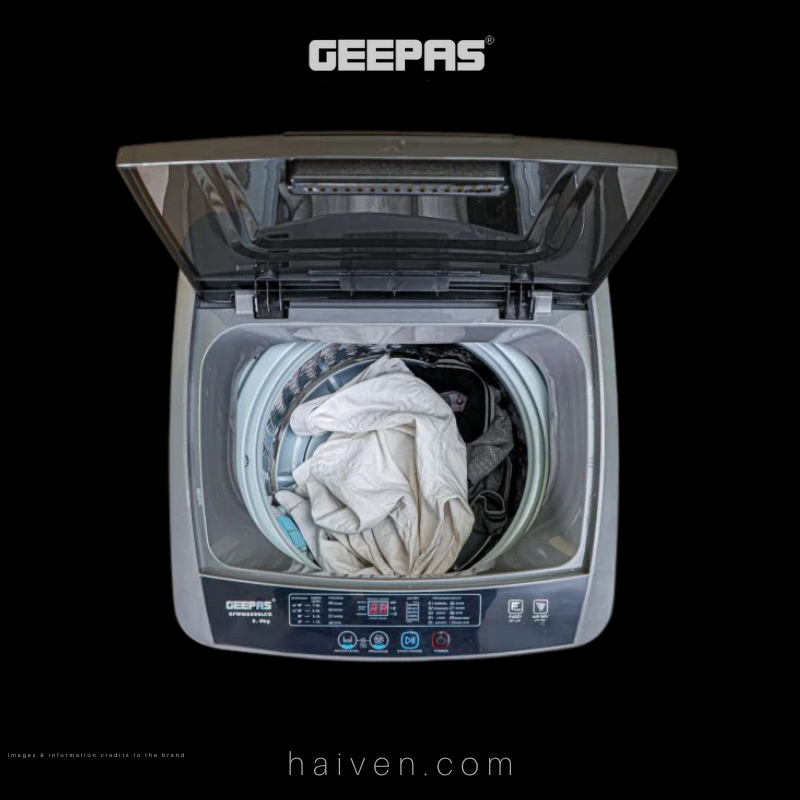 GEEPAS 5 KG Fully Automatic Top-Load Washing Machine