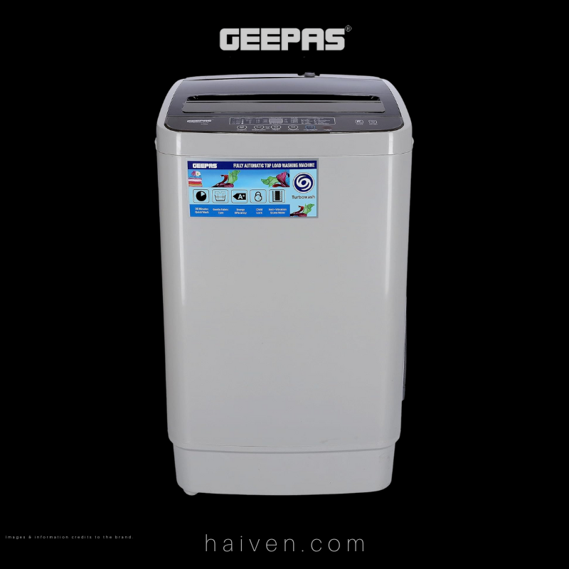 GEEPAS 6 KG Fully Automatic Top-Load Washing Machine