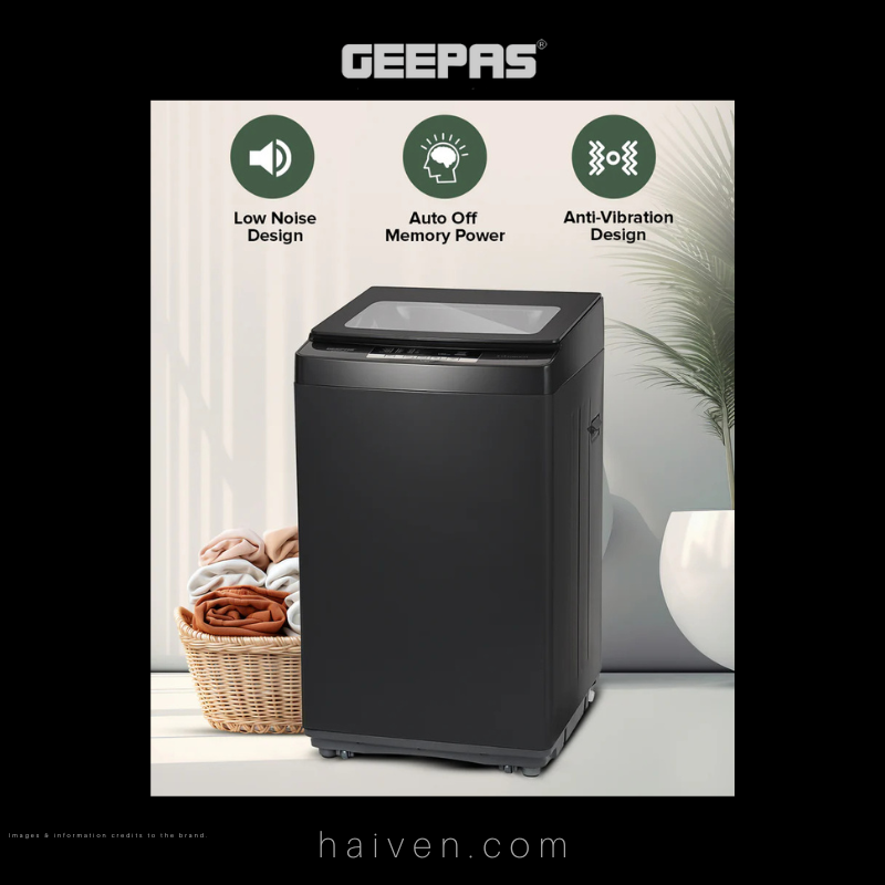 GEEPAS 7 KG Fully Automatic Top-Load Washing Machine