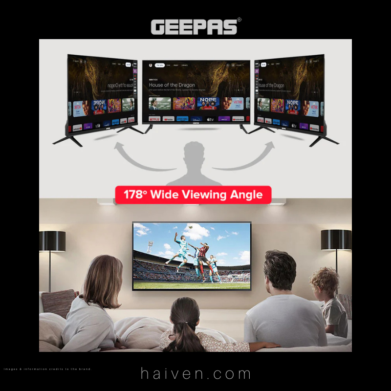 GEEPAS 32” Smart LED Google TV