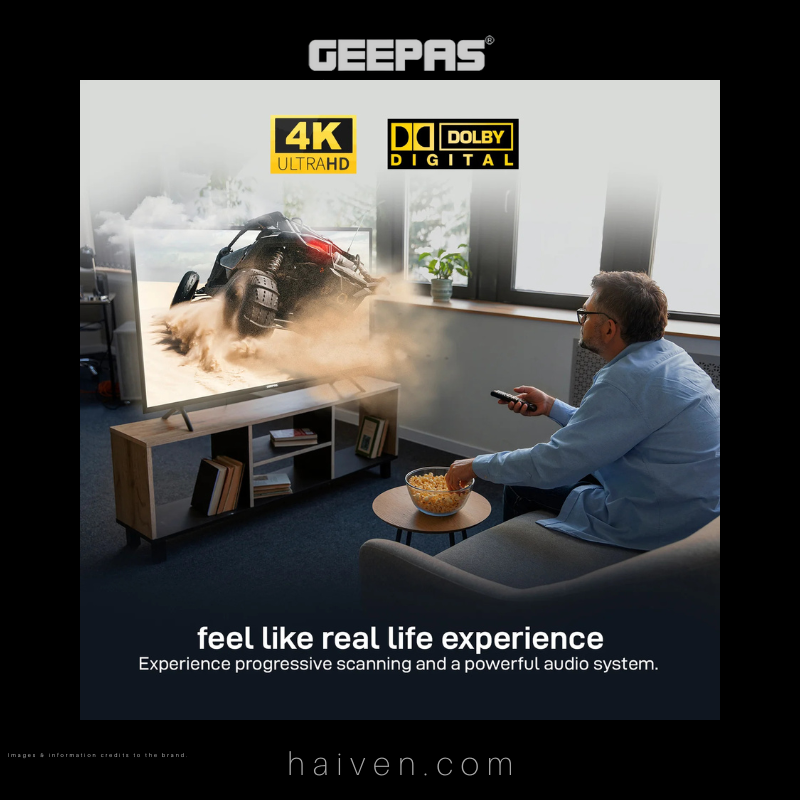 GEEPAS 55″ 4K UHD Google Smart LED TV