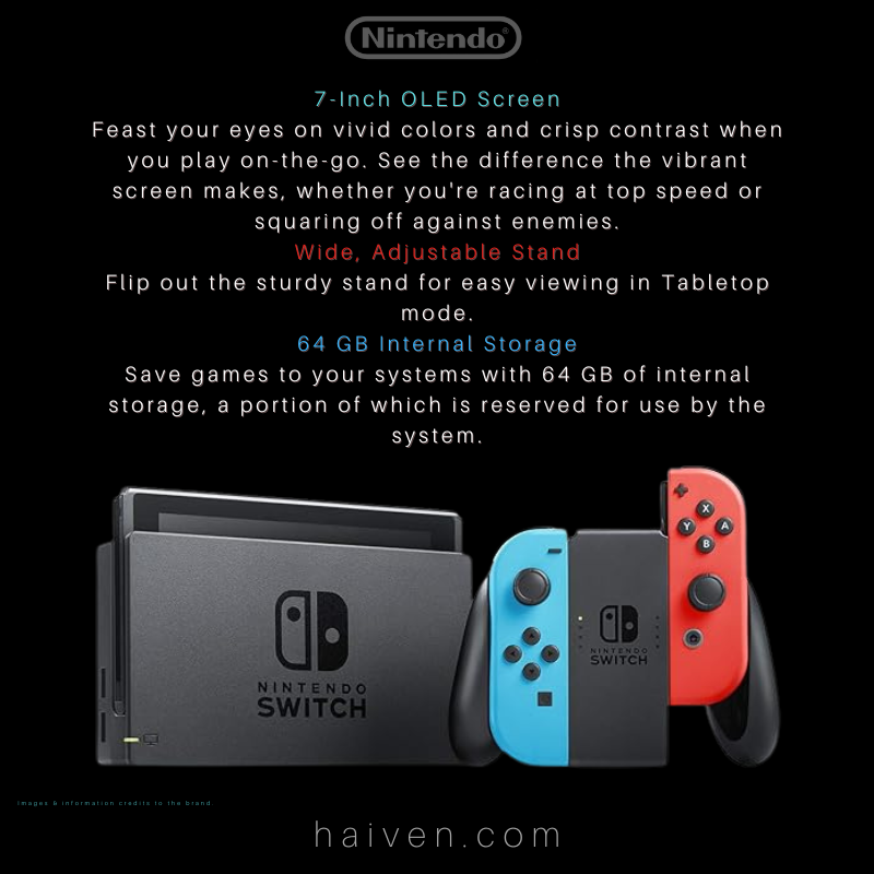 Nintendo Switch OLED Neon Red And Blue Joy-Con