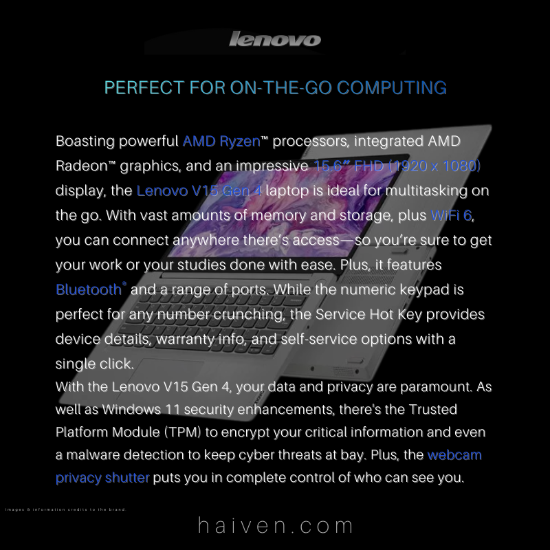 Lenovo V15G4 Celeron N4020/8GB/256GB SSD/NO DVD R-w/15.6" Gray