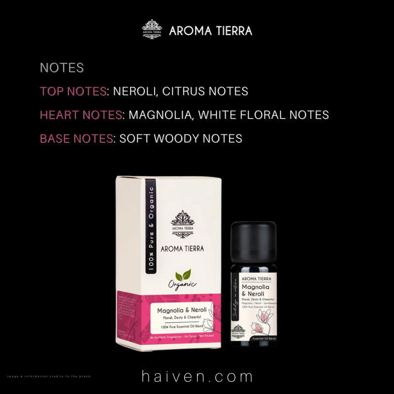 Aroma Tierra Magnolia & Neroli Essential Oil Blend 10ml