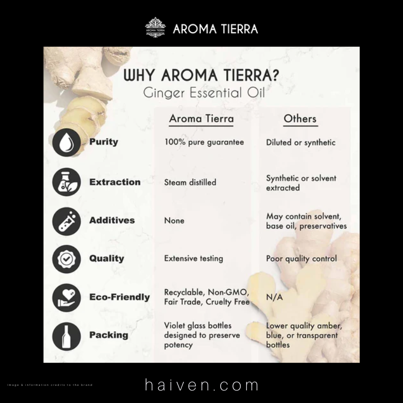 Aroma Tierra Organic Ginger Essential Oil 10 ml