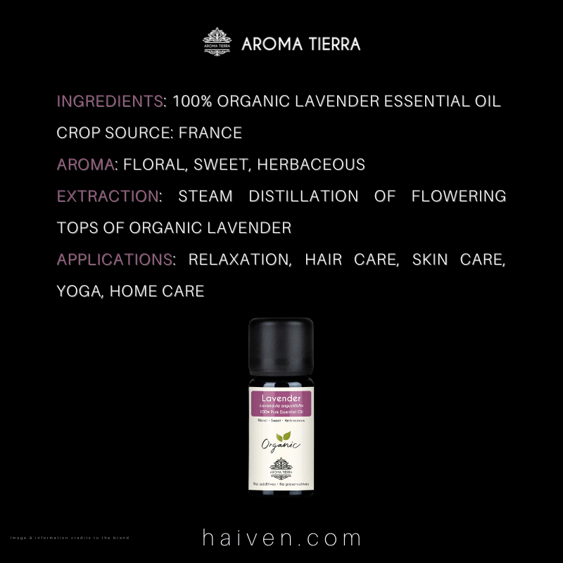 Aroma Tierra Organic Lavender Essential Oil 10 ml