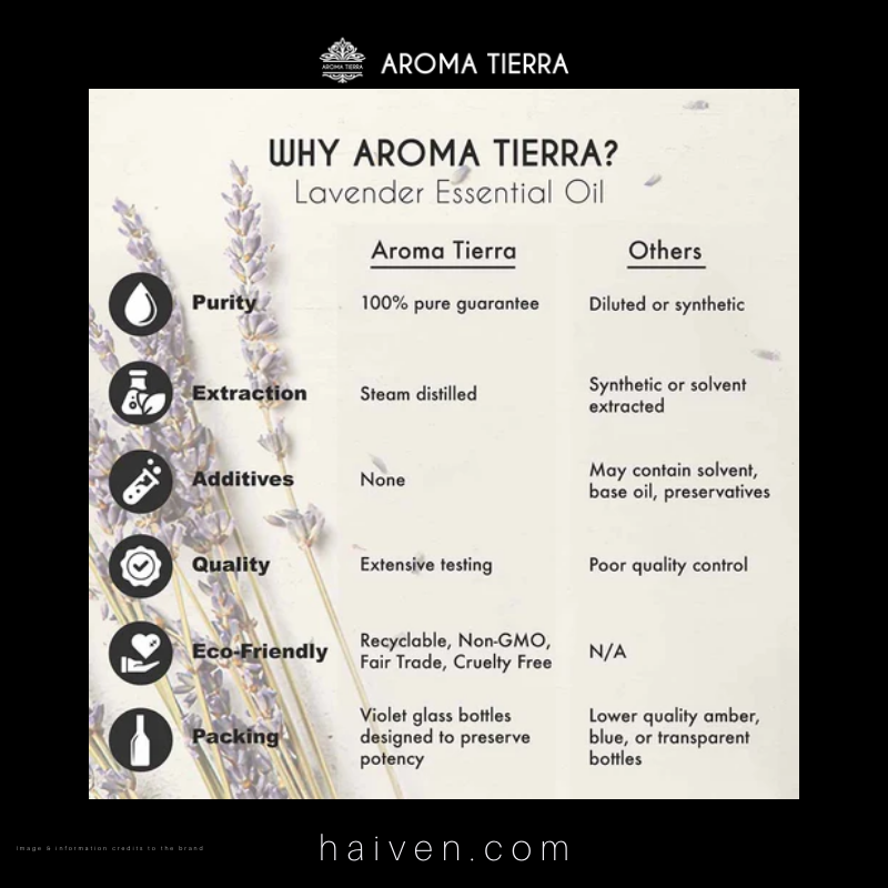 Aroma Tierra Organic Lavender Essential Oil 10 ml