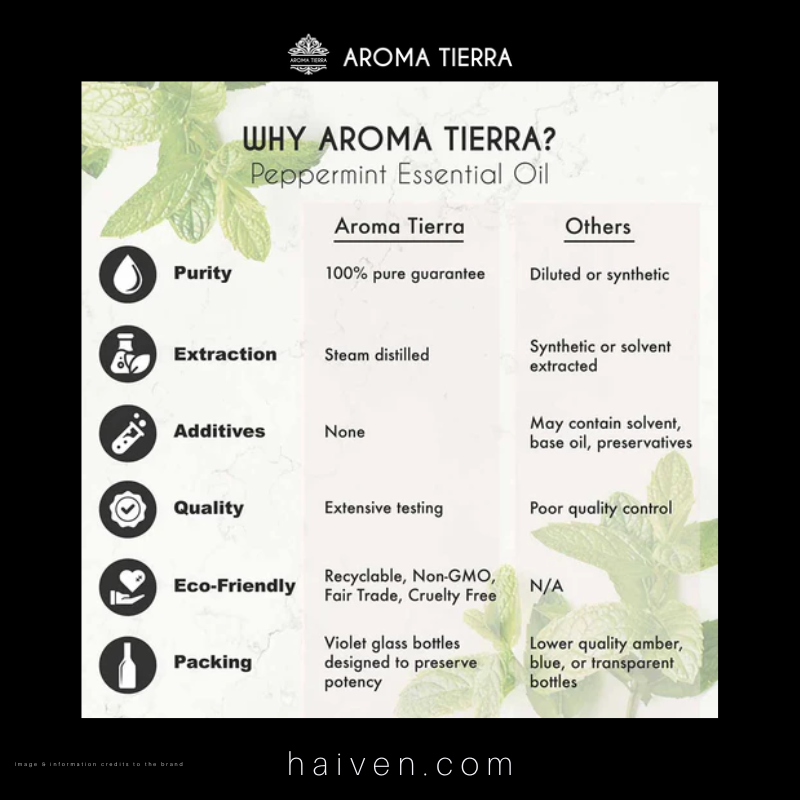 Aroma Tierra Organic Peppermint Essential Oil 10 ml