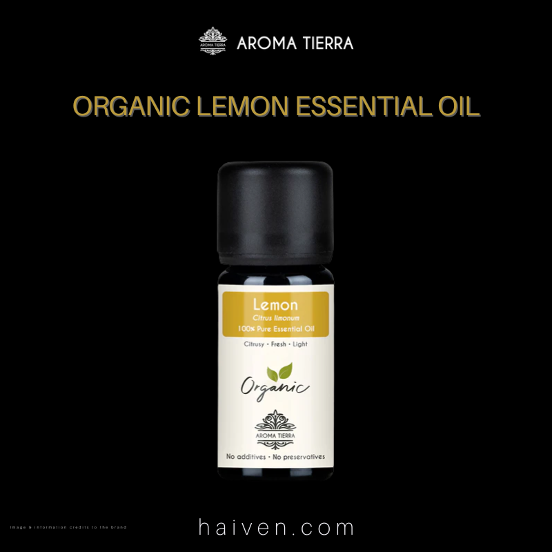 Aroma Tierra Organic Lemon Essential Oil 10ml