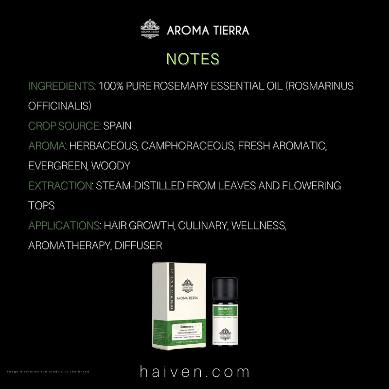 Aroma Tierra Rosemary Essential Oil 10 ml