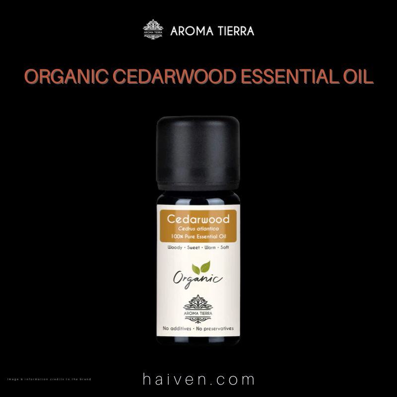  Aroma Tierra Organic Cedarwood Essential Oil 10ml