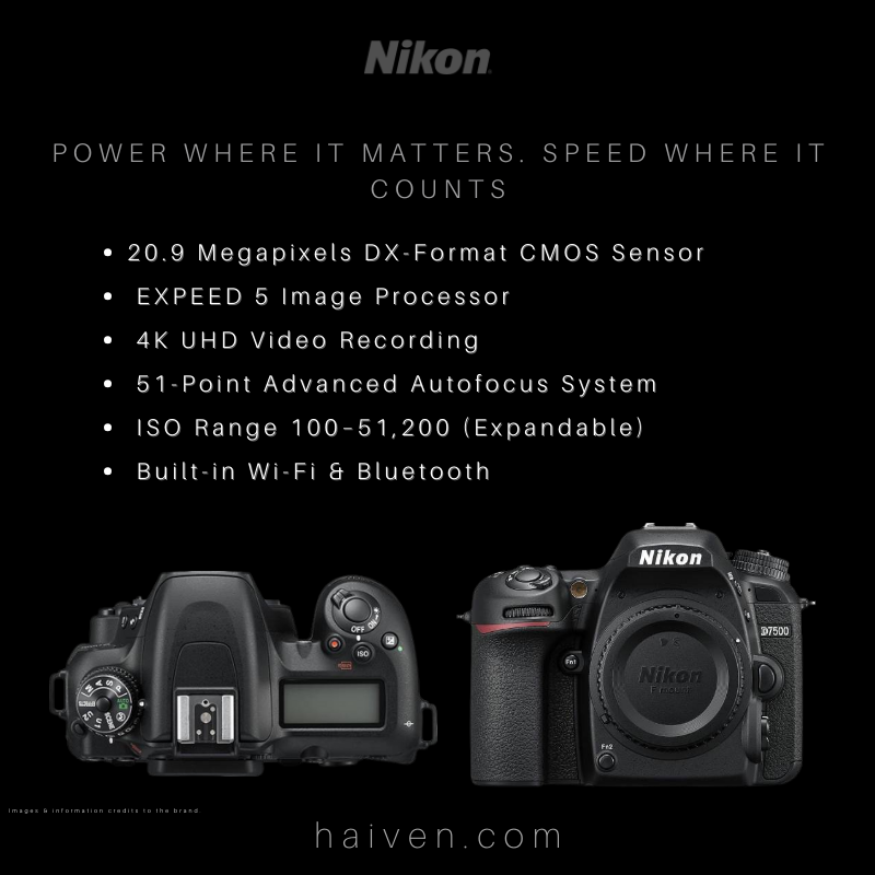 Nikon D7500 DSLR Camera Body