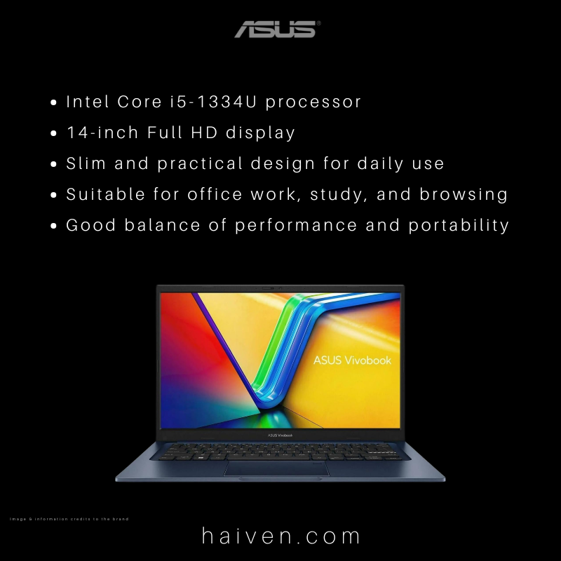 ASUS X1404V Core i5-1334U 12GB 256GB SSD 14" FHD DOS