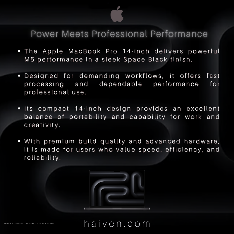 Apple MacBook Pro MJ3D4 LLA 14 M5 10C 10G 32GB 1TB Space Black