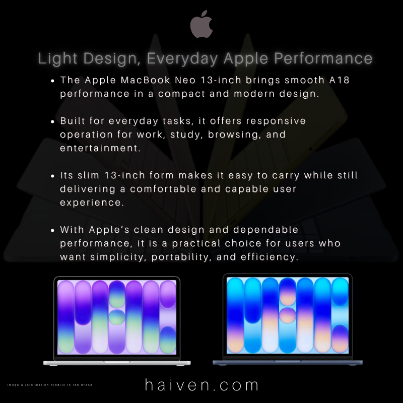 Apple MacBook Neo HN/A 13 A18 6CPU 5GPU 8GB 256GB