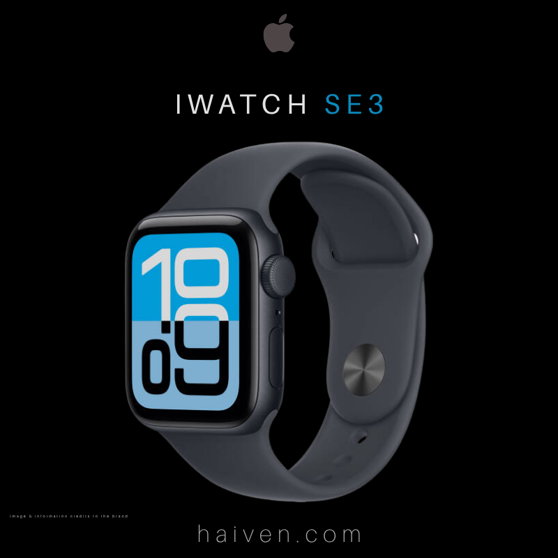 Apple Watch SE3 GPS 40mm MEH94 AM/A with Midnight Aluminum Case and Midnight Sport Band S/M