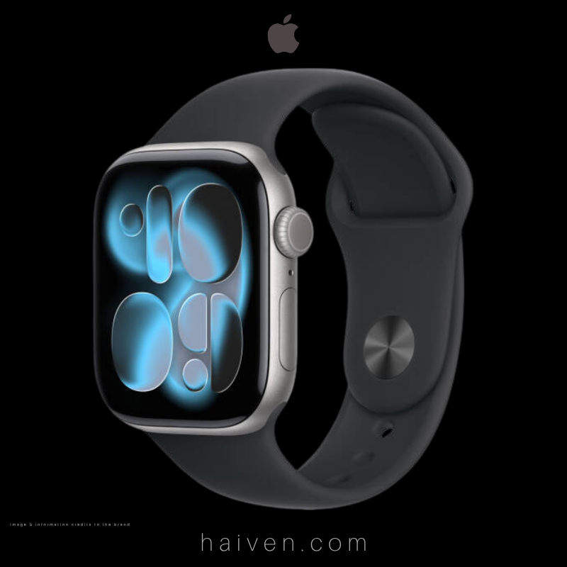 Apple Watch 46mm MEV44 LW/A with Space Grey Aluminum Case and Black Sport Band M/L