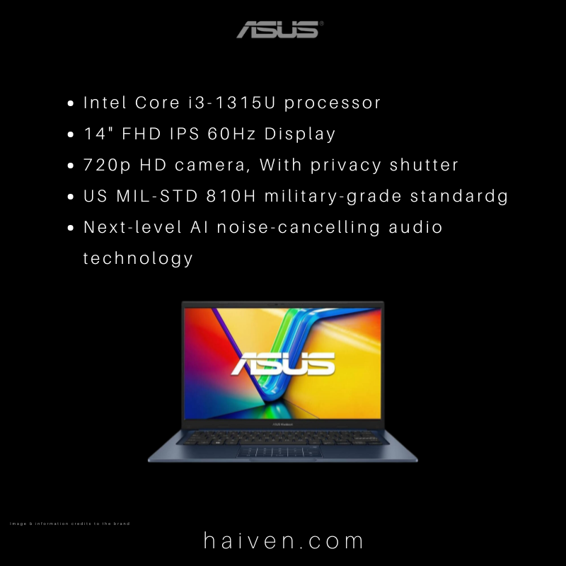 ASUS X1 404V C-i3-1315U 8GB 512GB 14-inch FHD DOS